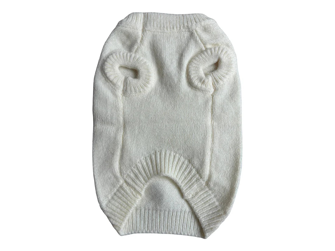 Sparkle Star Dog Jumper - Cream/Black