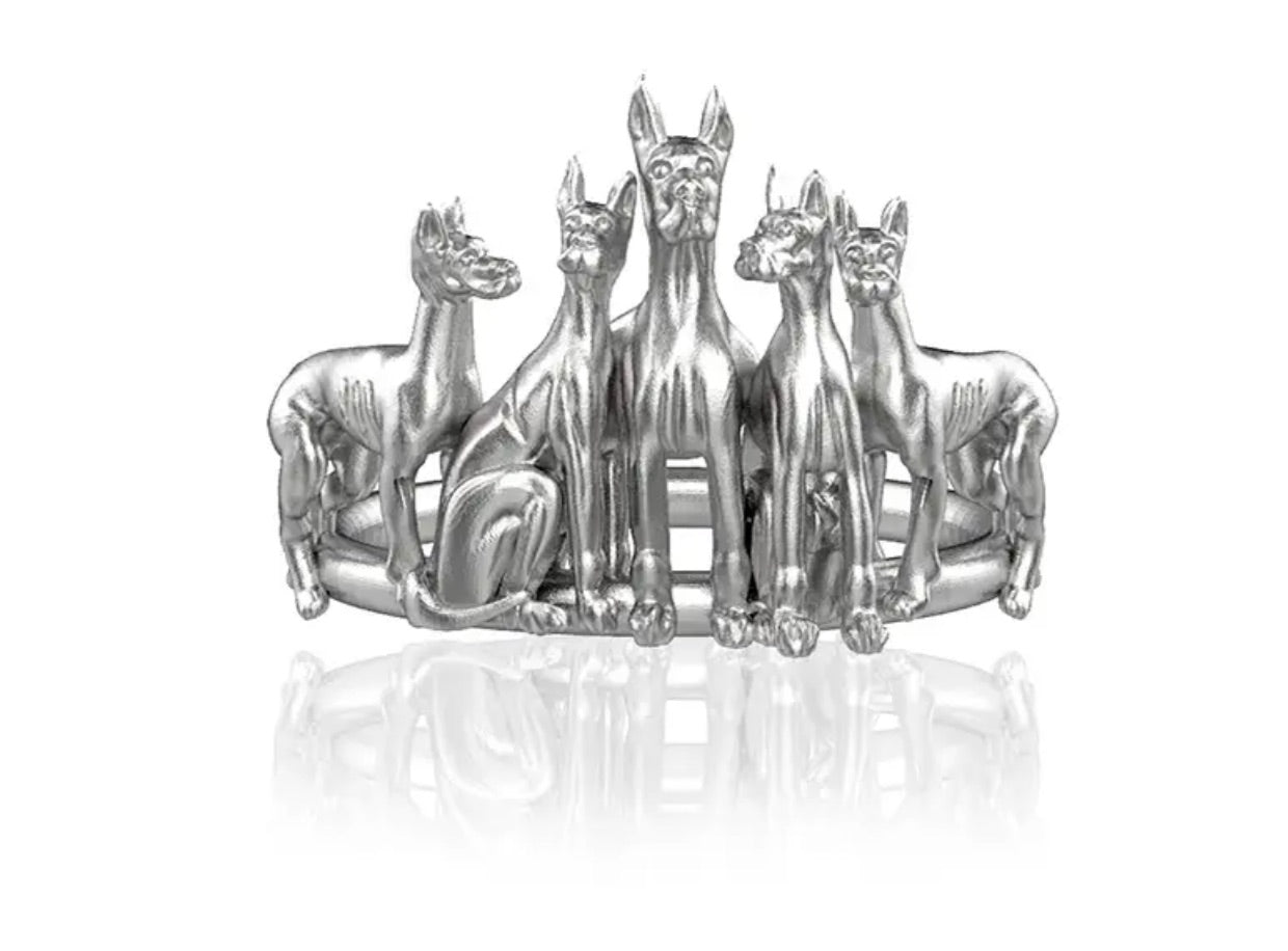 Doberman Ring - Silver