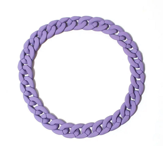 Dog Chain Style Necklace - Lavender