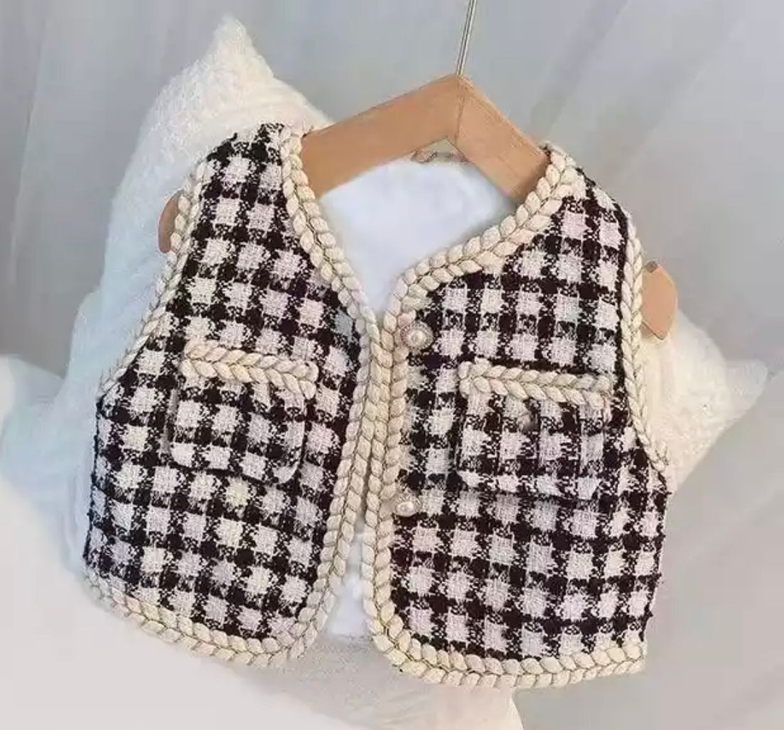Tweed Waistcoat with Pearl Buttons