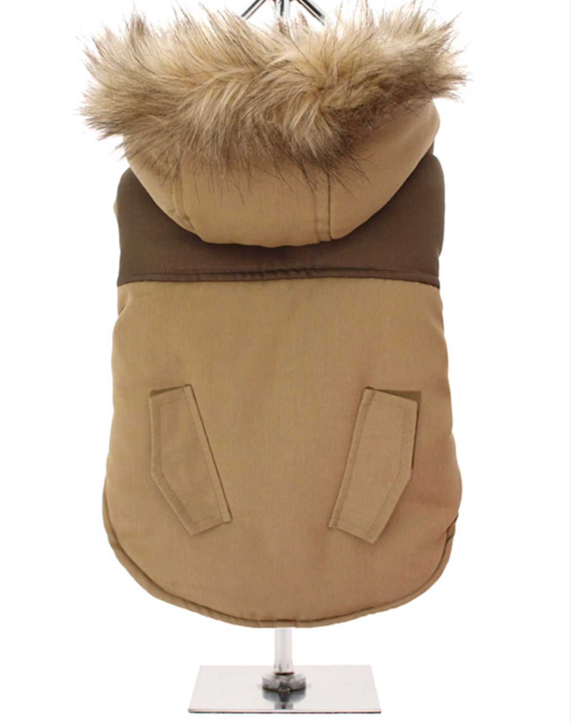Faux Fur Brown Two Tone Parka