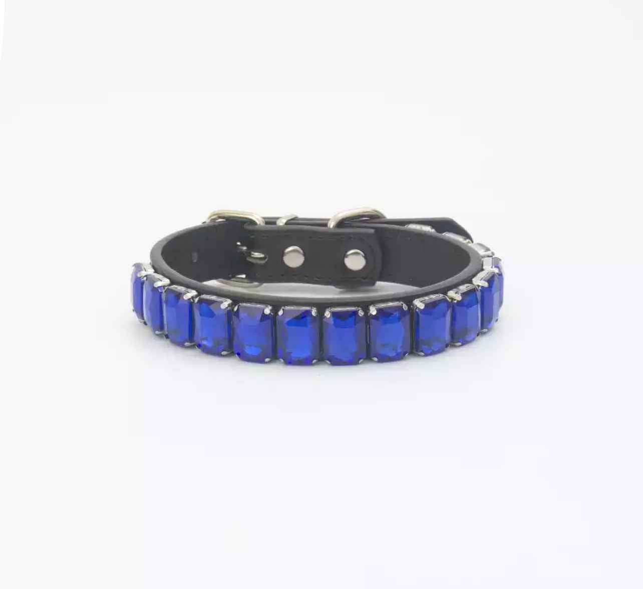 Gemstone Dog Collar - Royal Blue