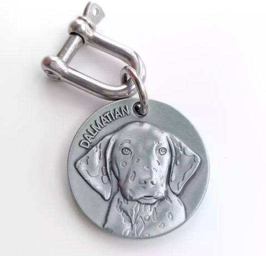 Personalized Medium Dog ID Tag Copper-nickel - Dalmatian