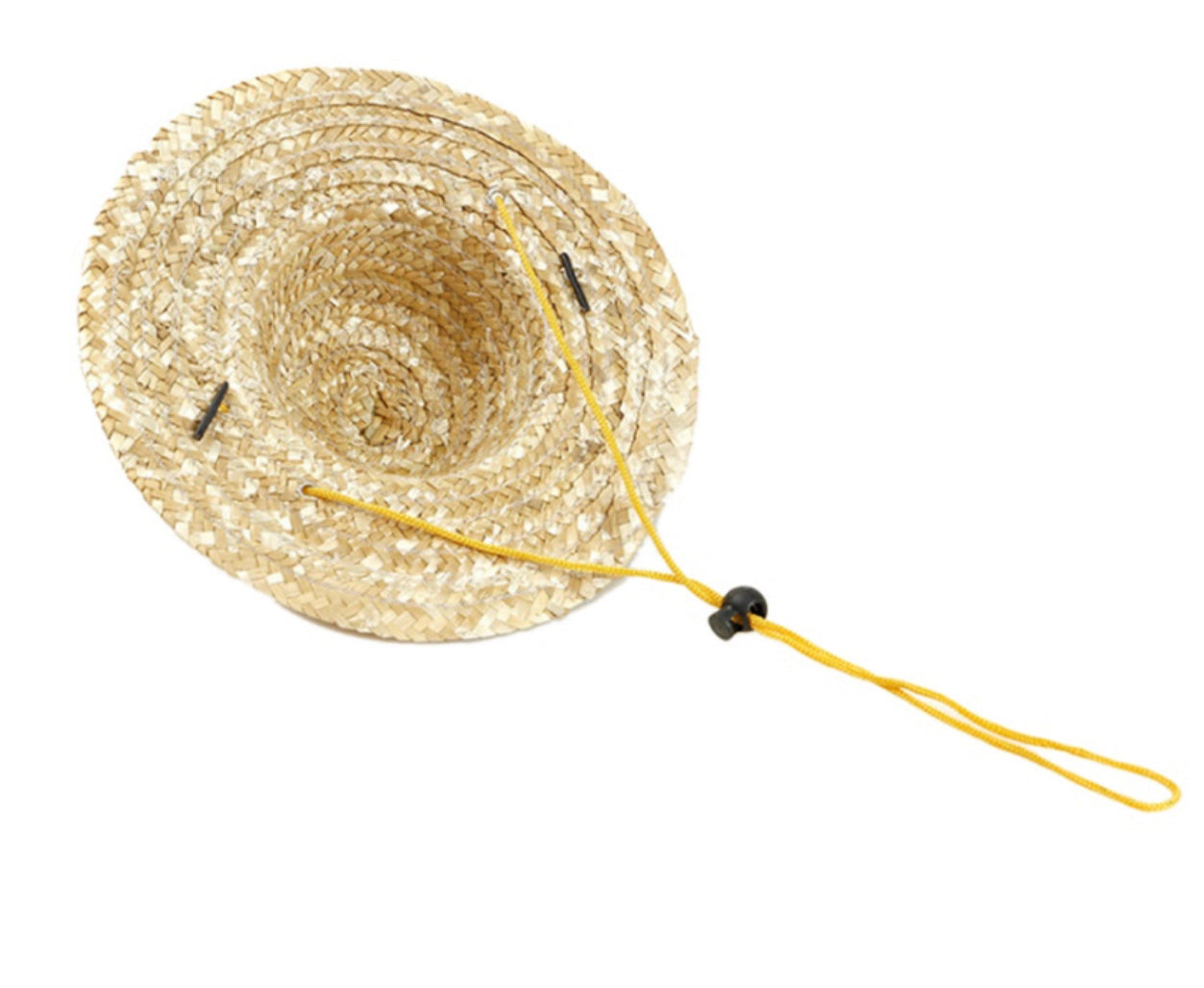 Straw Grass Weave Dog Hat - Beige