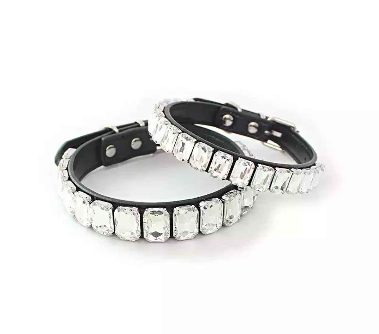 Gemstone Dog Collar - Clear