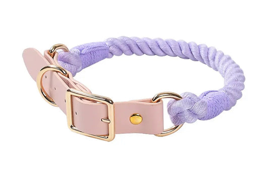 Rope Dog Collar - Lilac