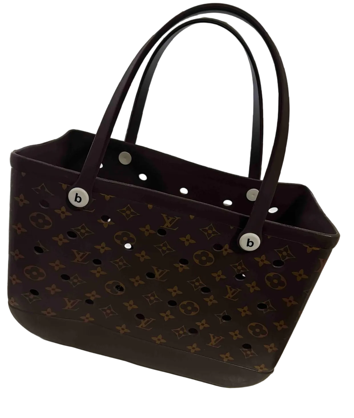 Small Dog Carrier Tote - Brown Old Flower
