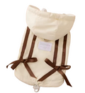 Bow Back Detail Dog Jacket - Brown/Cream