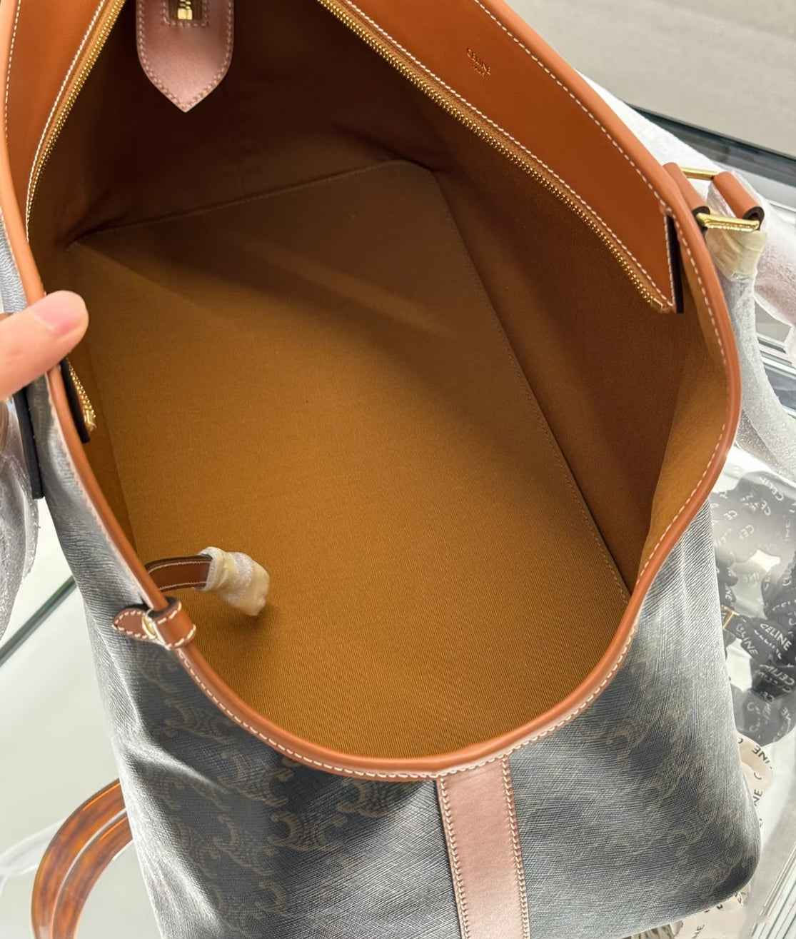 Luxe Logo Brown Pet Carrier With Gold Detail