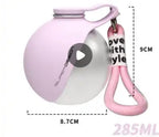 Pink Bow Stainless Steel Dog Water / Treat Dispenser Bottle