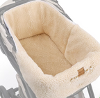 Faux Sherpa Boucle Wool Dog Stroller Mat - Cream