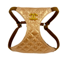 Metallic Dog Harness - Gold
