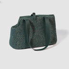 Luxe Boucle Textured Pet Dog Carrier - Bottle Green