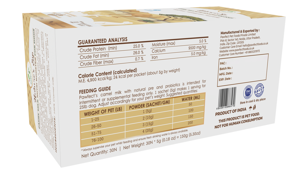 Nature's Sip, 100% Camel Milk for Dogs 150g/5.29oz