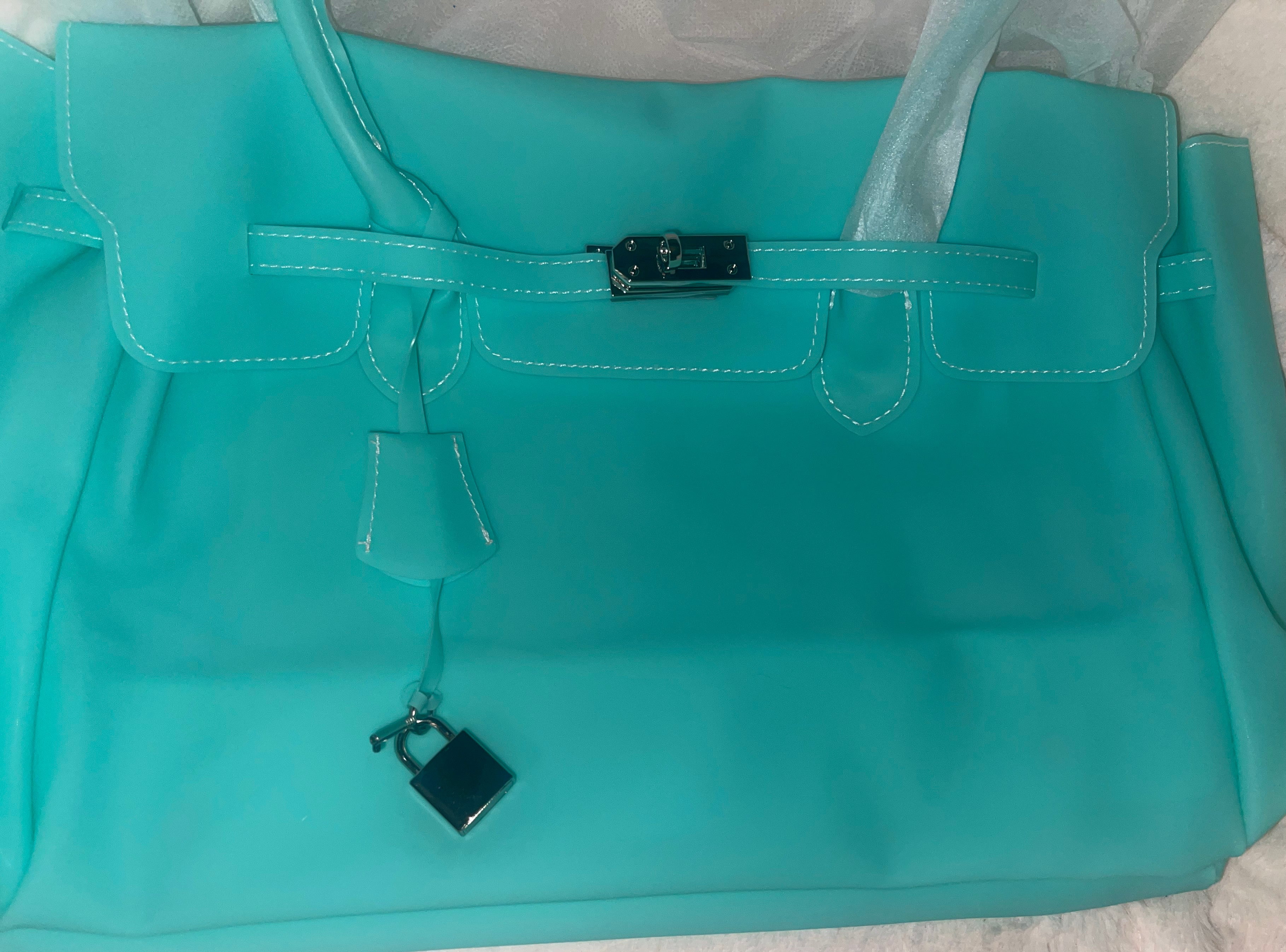 The Jelly Firkin Matte Tote Bag - Turquoise