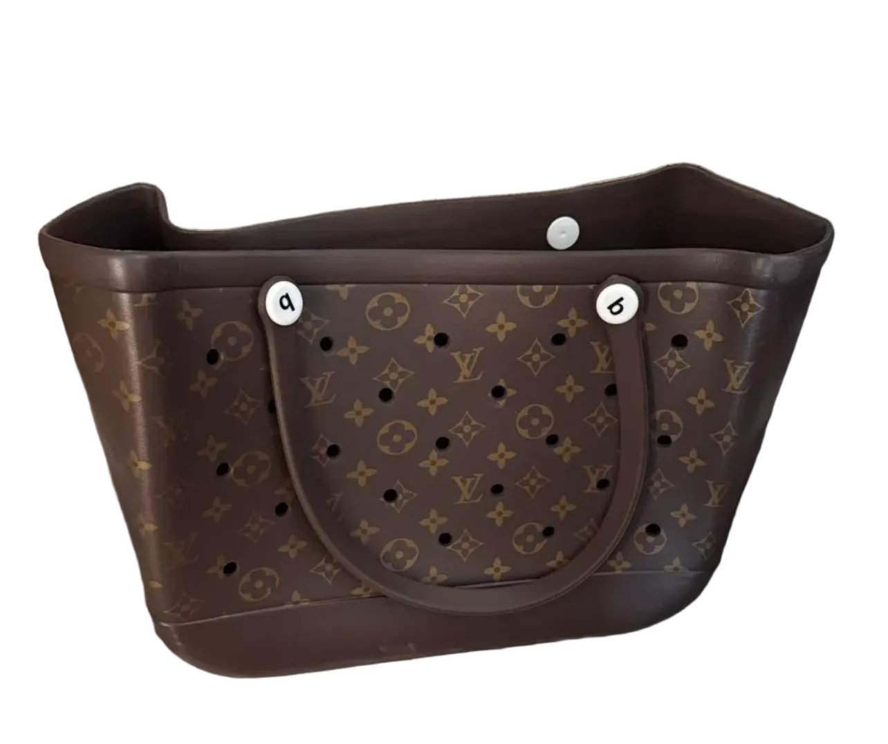 Small Dog Carrier Tote - Brown Old Flower
