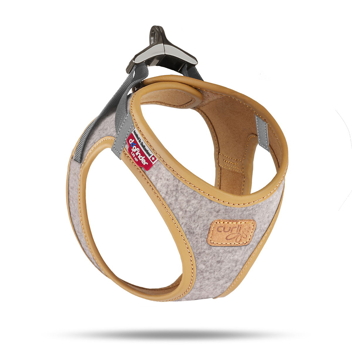 Curli Alpine Clasp Vest Dog Harness Light Grey