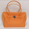 Summer Jelly Firkin Bag Tote Handbag - Orange