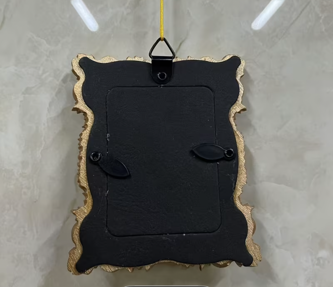 Rocco Baroque Ornate Dog Photo Frame Christmas Tree Ornament - Gold