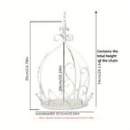 Vintage Crown Metal Flower Basket