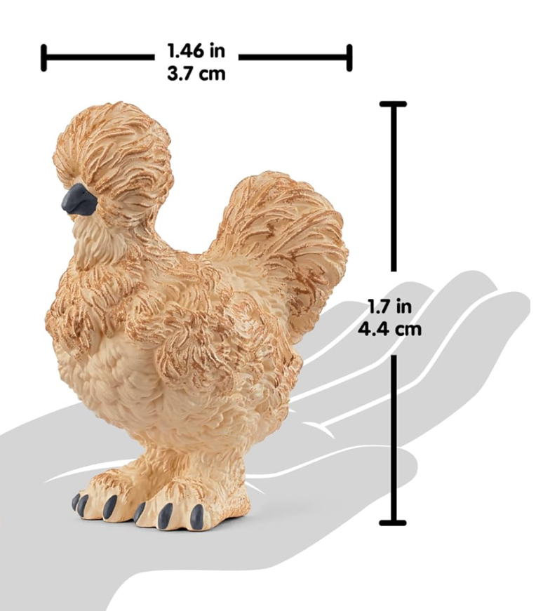 Small Silkie Chicken Ornament Toy