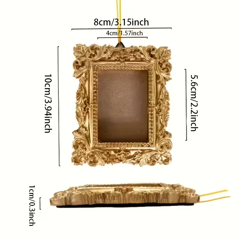 Rocco Baroque Ornate Dog Photo Frame Christmas Tree Ornament - Gold