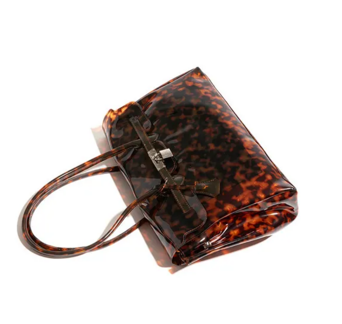 The Jelly Firkin Tote Bag - Leopard Tortoise Shell Brown