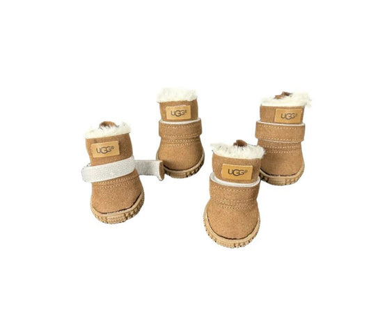Dogg Faux Sherpa Boots - Beige