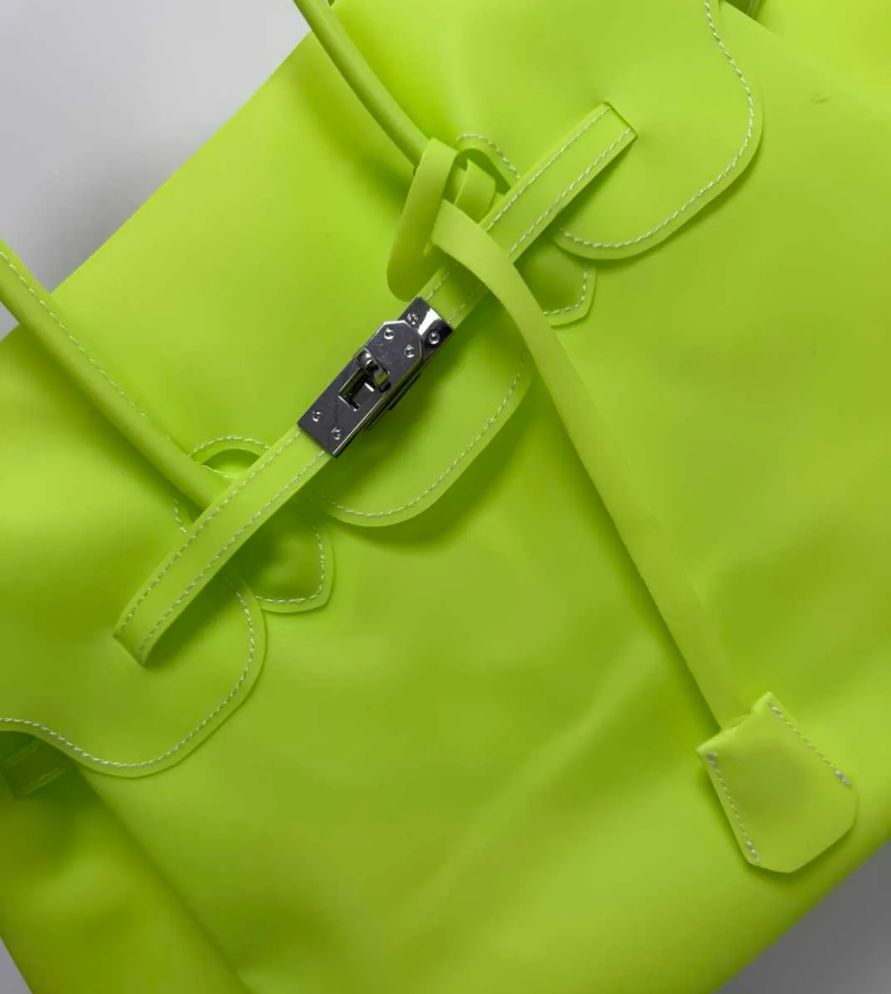 Summer Jelly Firkin Bag Tote Handbag - Pistachio Matcha
