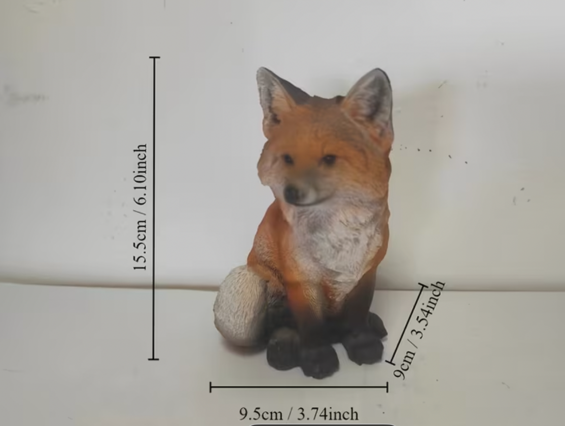British Fox Sitting Garden Ornament