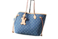 Woof Luxury Bone Pet Carrier Tote Bag - Blue Denim