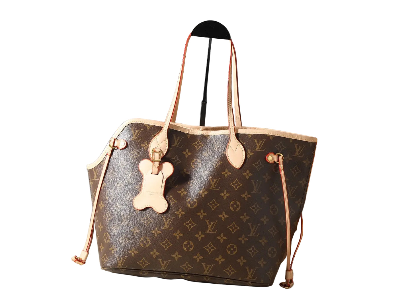 NeverWoof Luxury Bone Pet Carrier Tote Bag - Brown