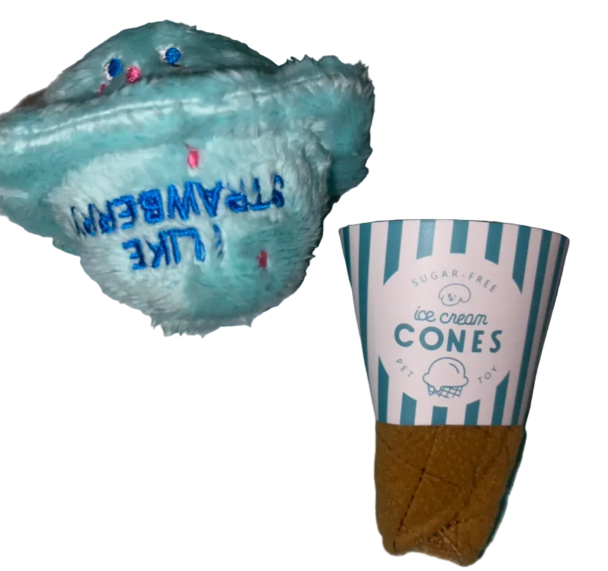 Ice Cream Mini Gelato Dog Toy - Mint Blue