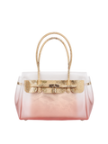 The Jelly Firkin Tote PU Bag - Frosted Snake Skin Golden