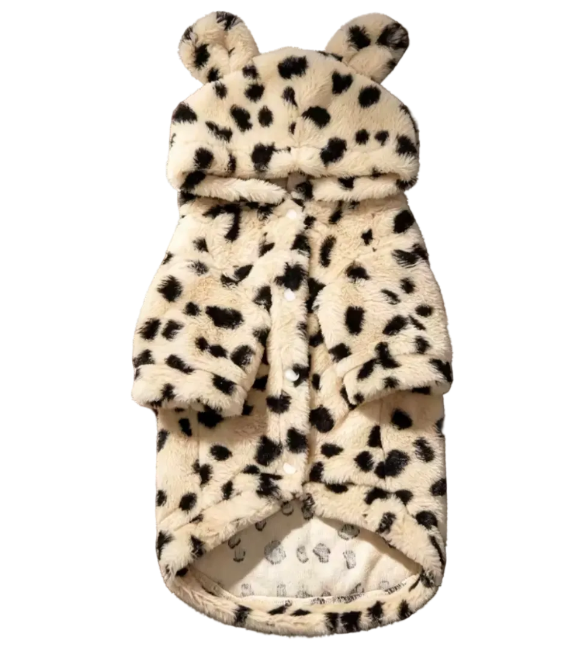 Faux Fur Cheetah Animal Print Dog Jacket