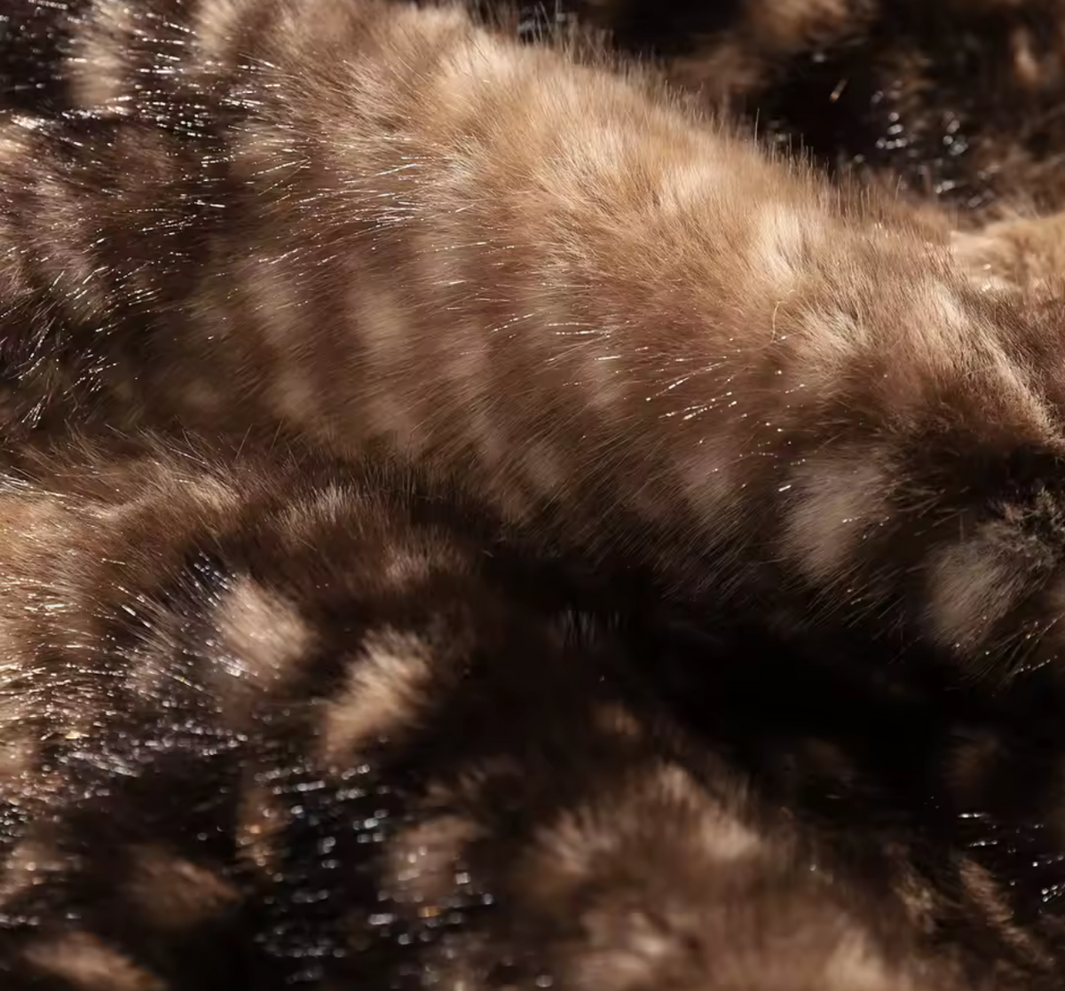 Faux Mink Deer Fawn Animal Print Dog Jacket - Brown