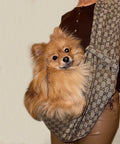 Designer Dog Pet Sling Carrier - Beige