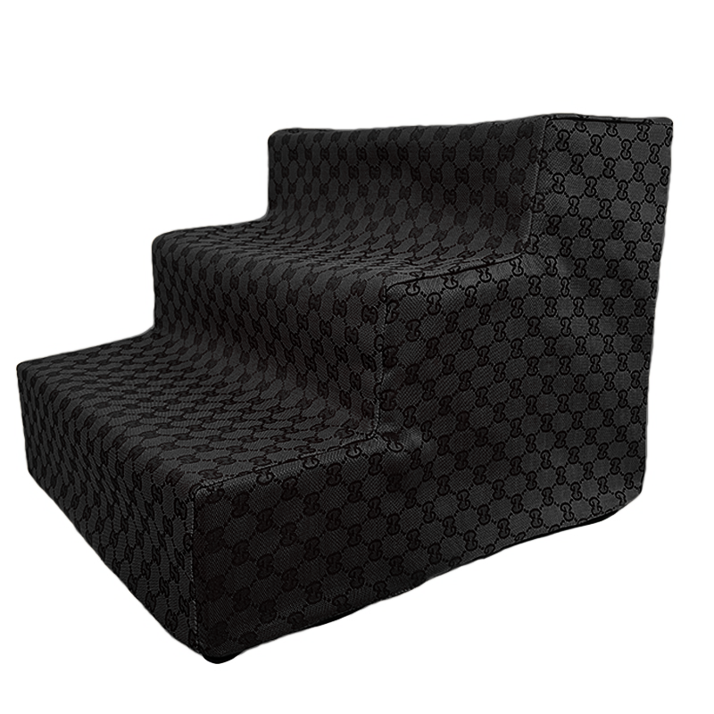 Designer 3 Step Dog Stairs - Black