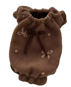 Bow Back Fleece Dog Jumper - Chocolate Brown