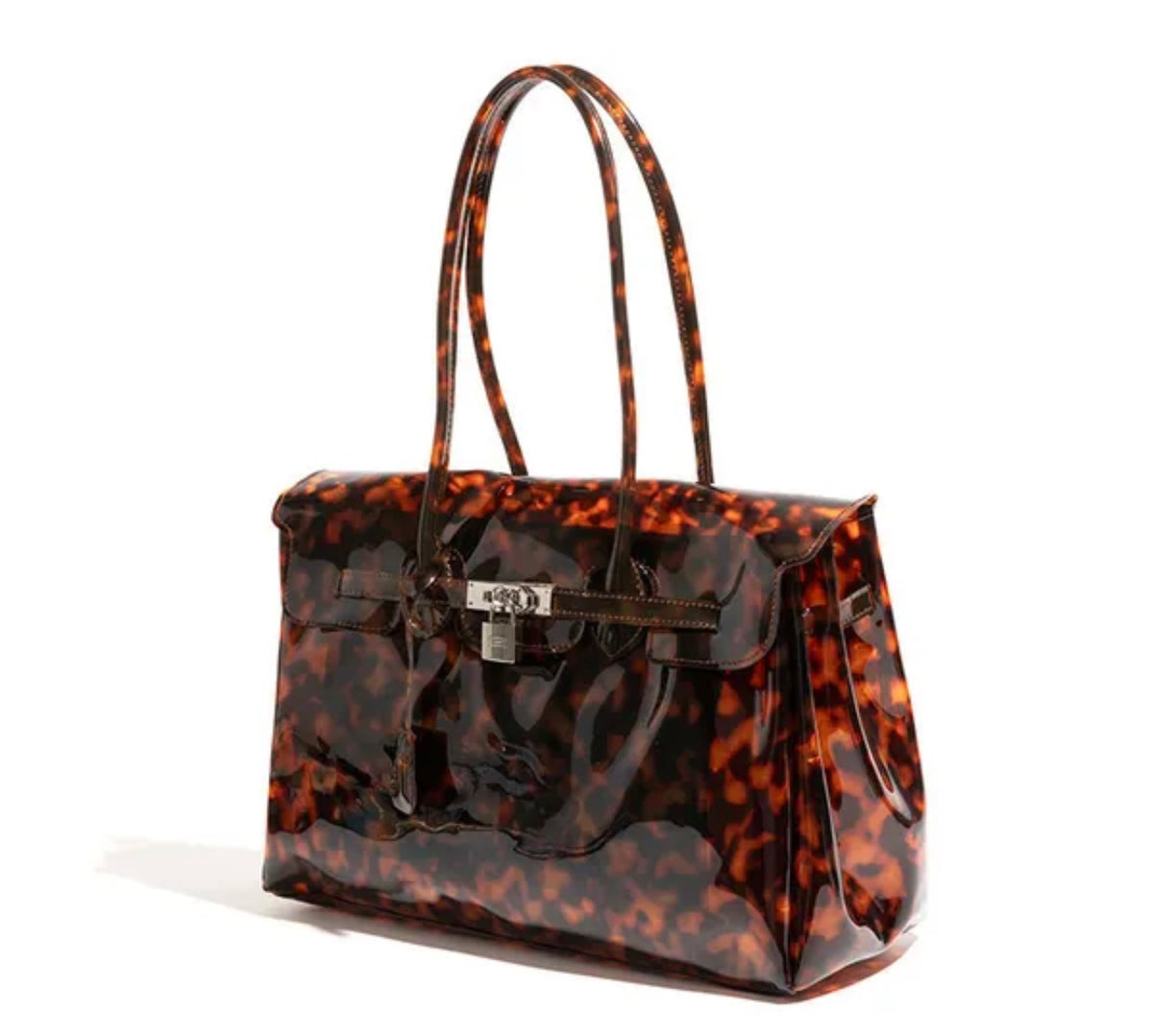 The Jelly Firkin Tote Bag - Leopard Tortoise Shell Brown