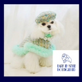 Tweed Style Dog Cloak, Lead and Hat Set - Mint