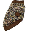 Leopard Print Dog Jacket with Zip - Brown