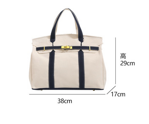 Canvas Boatkin Tote Bag - Navy