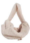 Faux Fur Pet Dog Sling Carrier - Cream