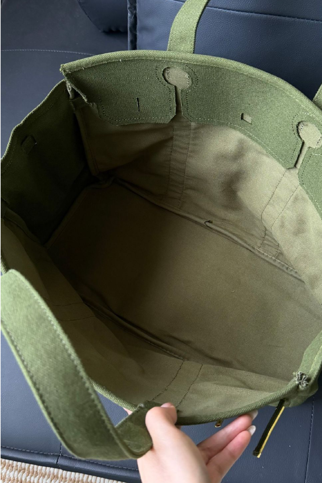 Canvas Boatkin Tote Bag - Khaki