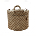 Monogram Dog Puppy Snuggle Basket Carrier - Beige