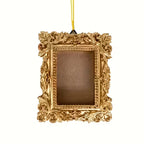 Rocco Baroque Ornate Dog Photo Frame Christmas Tree Ornament - Gold