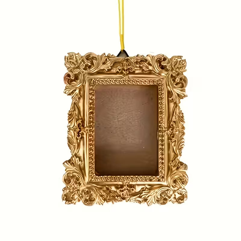 Rocco Baroque Ornate Dog Photo Frame Christmas Tree Ornament - Gold