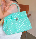 The Jelly Firkin Tote Bag  - Polka Dot Turquoise