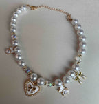 Pearls Paws & Bows Dog Necklace